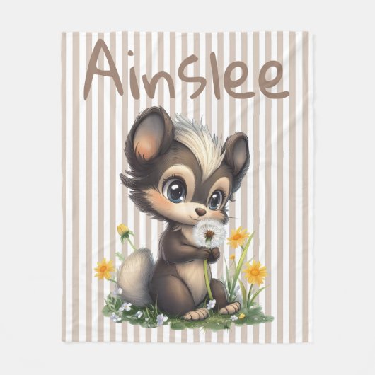 Launen in den Wildblumen Fleecedecke (Vorderseite)