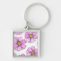 Launen und rosa Aquarellblumen