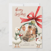 Launenhafte Gans Foto Weihnachten (Vorderseite)