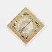 Launenhafte Hexen Vollmond Serviette (Ecke)