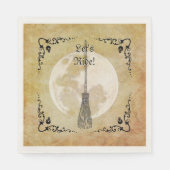 Launenhafte Hexen Vollmond Serviette (Vorderseite)