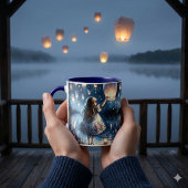 Launenhafte Himmelslaterne Seemädchen Tasse