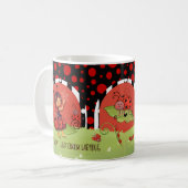 Launenhafte Marienkäfer-Garten "Glücksbringer" Wra Kaffeetasse (Vorderseite Links)