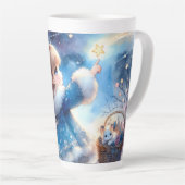 Launenhafte Sternenguckerin Wasserfarbe Milchtasse (Rechte Ecke)