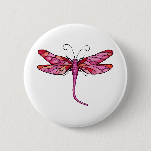 Launenhaften Libellen Button (Vorderseite)