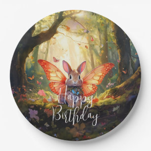 Launenhafter Hase, verzauberter Wald, Alles Gute z Pappteller