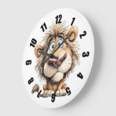 Launenhafter Löwe Große Wanduhr (Winkel)