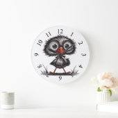Launenhafter Vogel Große Wanduhr (Zuhause)