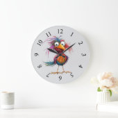 Launenhafter Vogel Große Wanduhr (Zuhause)