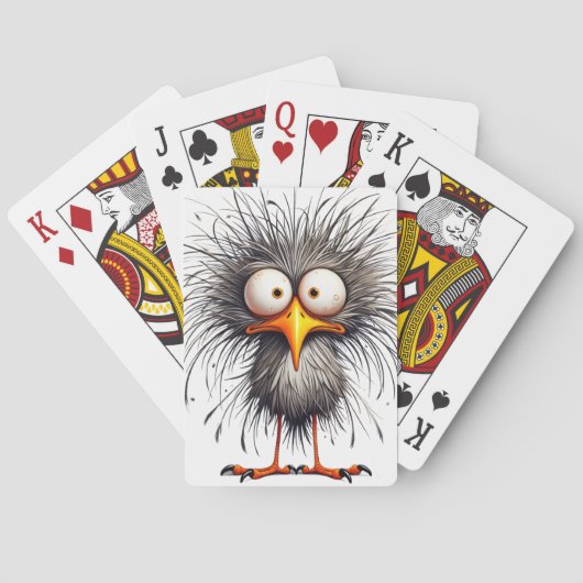 Launenhafter Vogel Spielkarten (Rückseite)