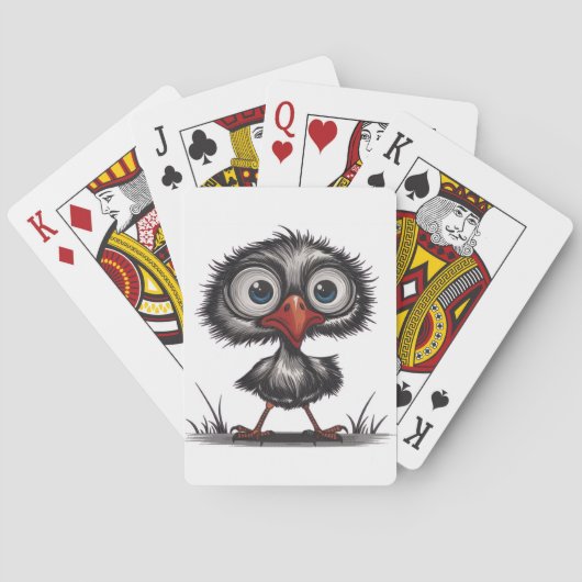 Launenhafter Vogel Spielkarten (Rückseite)