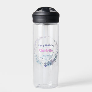 Launenhafter Wasserfarben-Narwal-Fisch  Einhorn de Trinkflasche