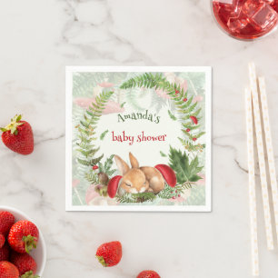Launige Baby Shower Hasen Serviette