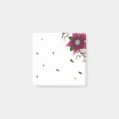 Launige Blume und fallende Blätter Post-it Klebezettel (Vorderseite)