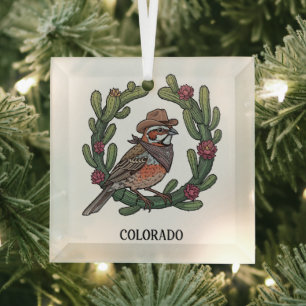 Launige Colorado-Lerche Vogel Ornament Aus Glas