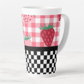 Launige Erdbeeren und Schachbrett Milchtasse (Rechte Ecke)
