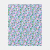 Launige grüne Frösche Rosa Fleece-Decke  Fleecedecke (Vorderseite)