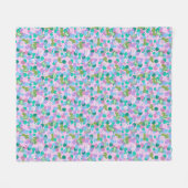 Launige grüne Frösche Rosa Fleece-Decke  Fleecedecke (Vorderseite (Horizontal))