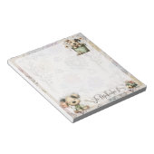 Launige Hunde-Blumen-Eimer – Pastell-Gartendesign Notizblock (angewinkelt)