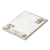 Launige Hunde-Blumen-Eimer – Pastell-Gartendesign Notizblock (Rotiert)