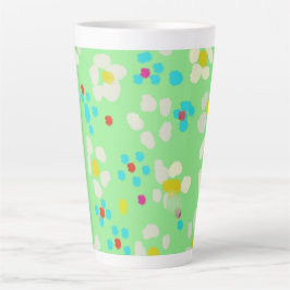 Launige Pastell-Daisy-Blumen-Keramik-Latte-Macchia Milchtasse
