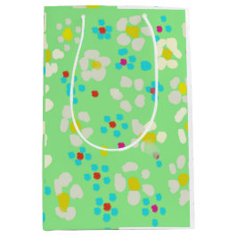 Launige Pastell-Daisy-Blumen-Mittelgroße Geschenkt Mittlere Geschenktüte