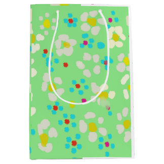 Launige Pastell-Daisy-Blumen-Mittelgroße Geschenkt Mittlere Geschenktüte