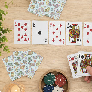 Launige Pastell-Farbene Süße Ostereier Florales Mu Spielkarten