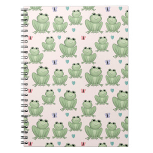 Launige rosa Wasserfarbe-Frosch-Kinderstube Notizblock