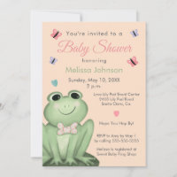 Launige rosafarbene Frosch-Baby-Party