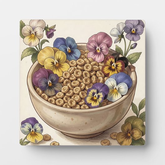 Launige Stiefmütterchen-Blumen-Cereal-Schale Fotoplatte (Vorderseite)