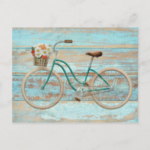 Launige Vintage-Beach-Cruiser-Fahrrad-Postkarte Postkarte