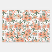 Launige Wasserfarben-Blumenverpackung  Geschenkpapier Set (Vorderseite 2)
