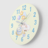 Launige Wasserfarben-Lamm-Wanduhr  Große Wanduhr (Winkel)