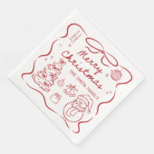 Launige Weihnachtsfeier Serviette mit Schleife (Ecke)
