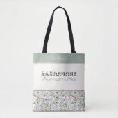 Launige Wildblumen-Saxophon-Accessoire-Tasche Tasche (Vorderseite)