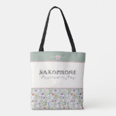 Launige Wildblumen-Saxophon-Accessoire-Tasche Tasche (Rückseite)