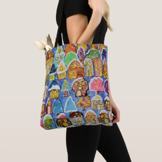 Launige Winterdorf-All-Over-Print-Tasche Tasche