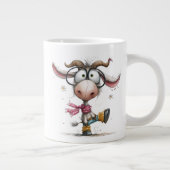 Launige Ziege mit Spezialitäten-Tasse mit Brille Jumbo-Tasse (Rechts)