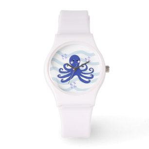Launiger blauer Tintenfisch Armbanduhr