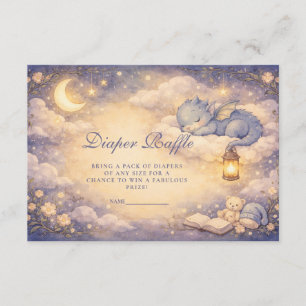 Launiger Drachen-Fantasie-Windel-Raffle Begleitkarte