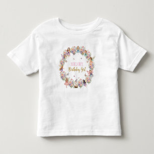 Launiger Feen-Blumengarten Geburtstag Kleinkind T-shirt
