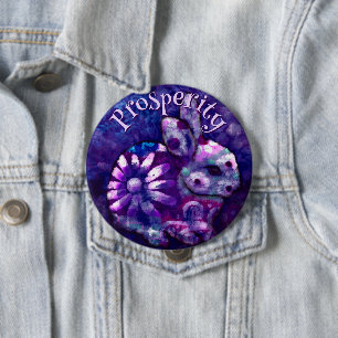 Launiger floraler personalisierter Hase Button