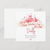 Launiger Frohen Valentinstag Papa Gruß Feiertagskarte (Vorne/Hinten)