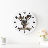 Launiger Hund Große Wanduhr (Zuhause)