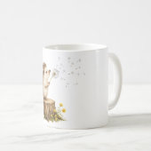 Launiger Igel bläst einen Löwenzahn Kaffeetasse (VorderseiteRechts)