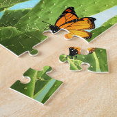 Launiger Kaktus und Schmetterlinge Puzzle (Seite)
