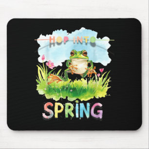 Launiger lustiger Frosch, der in die Jahreszeit ei Mousepad