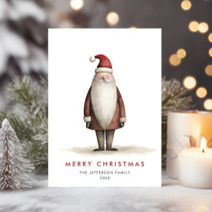 Launiger minimalistischer Weihnachtsmann Weihnacht Feiertagskarte