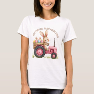 Launiger Osterhasenbauernhof mit Vintage-Traktor T-Shirt